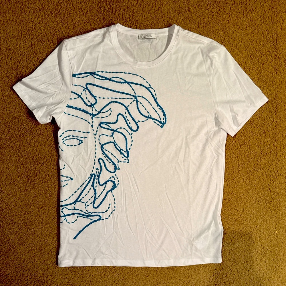 Versace Medusa Half Face T-shirt ‘White/Blue